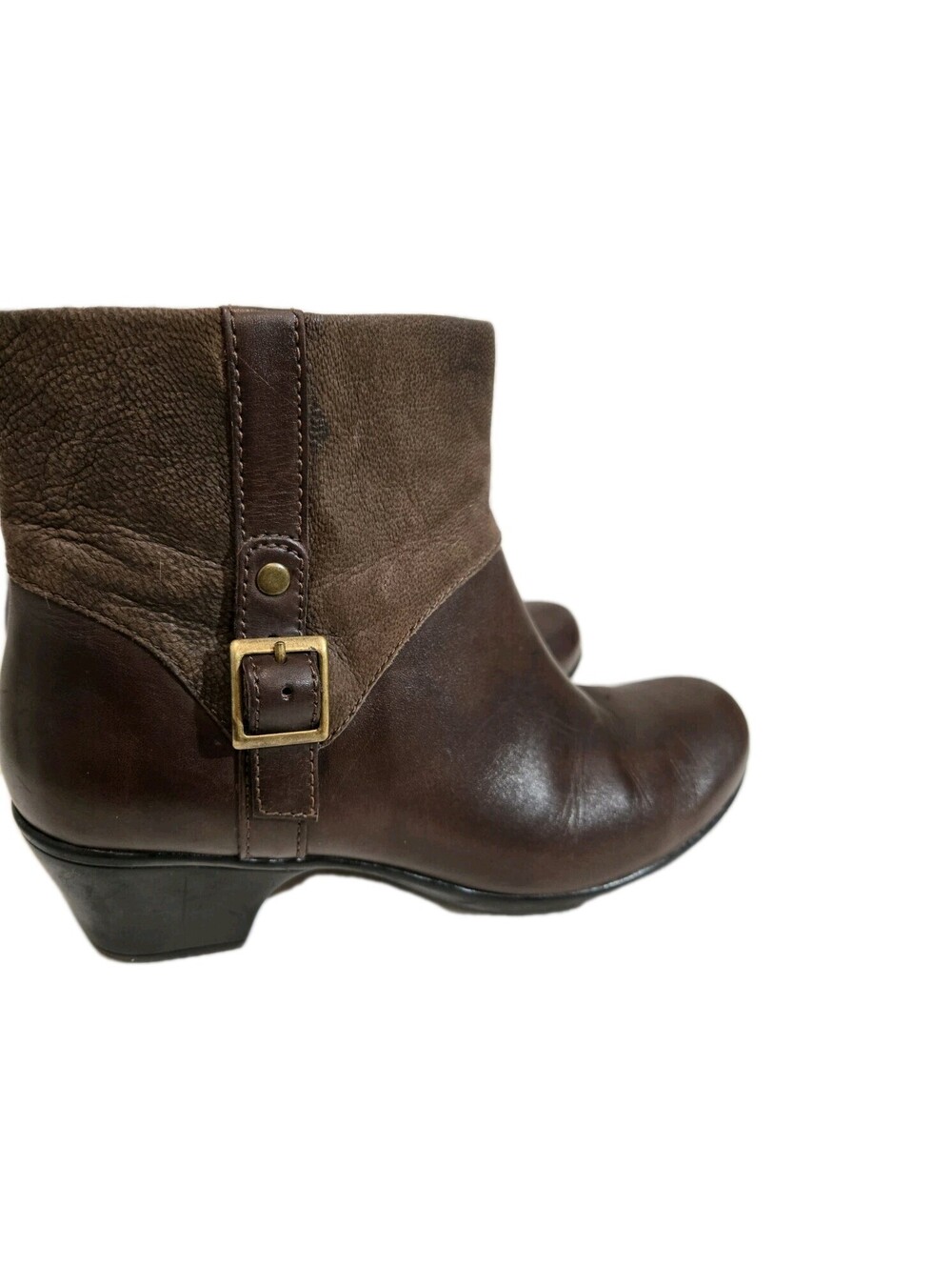 Clarks Ingalls Dover Ankle Boot Women's Sz 8.5 Leather Uppers Brown Western